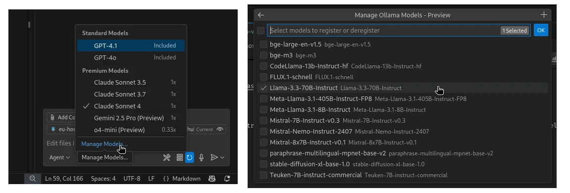 VSCode Copilot setup settings
